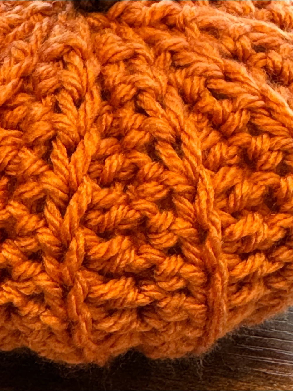 Handcrafted Orange Crochet Pumpkin by - Picture 4 of 5